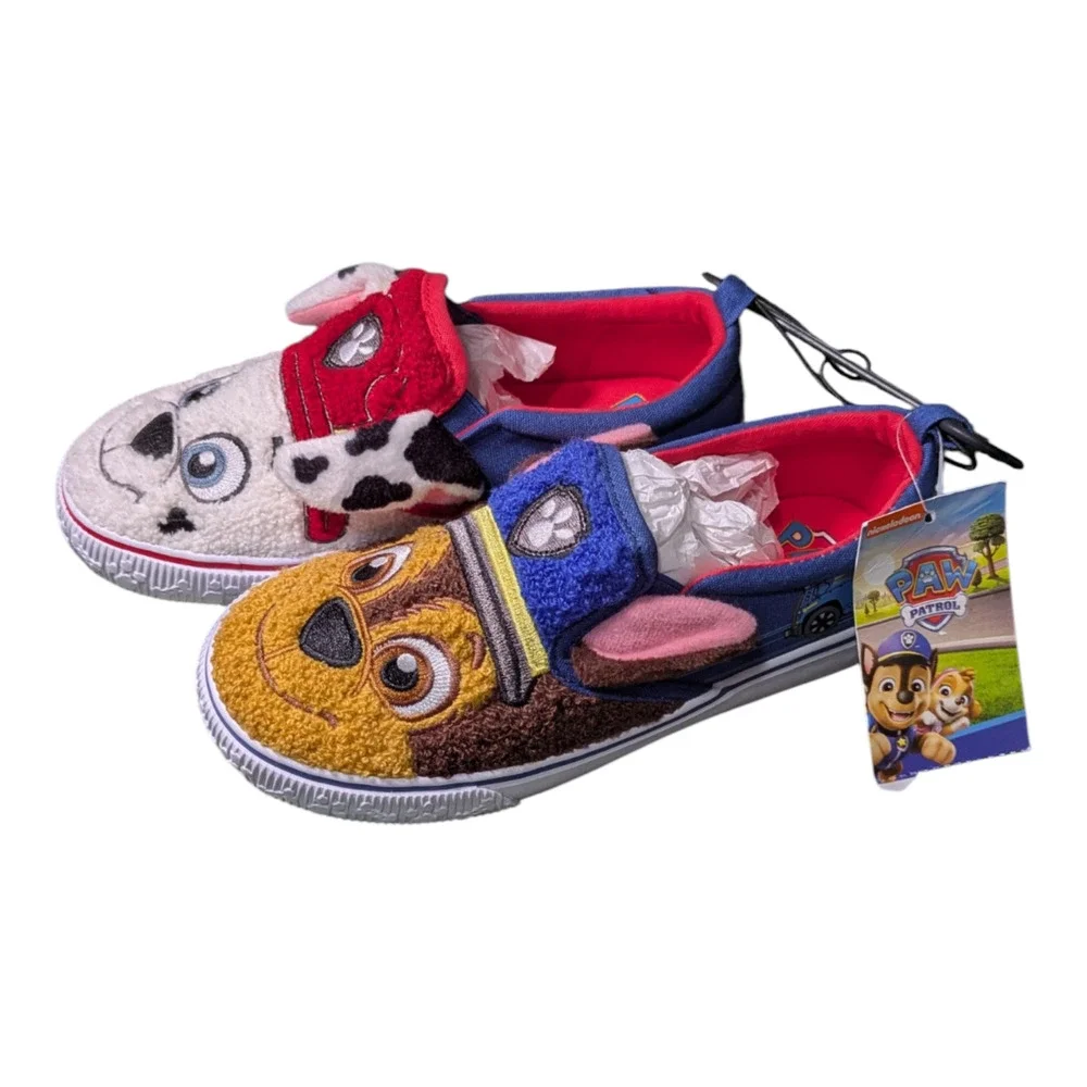 Paw Patrol Toddler Kids Slip-On Sneakers Size 12 Chase and Marshall NWT